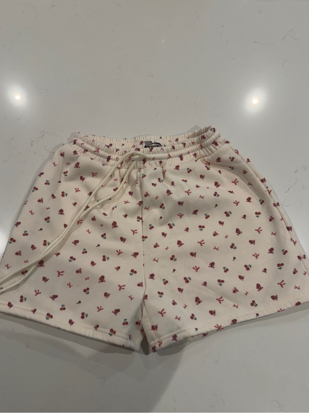 NWT Pretty Garbage Floral Bow Print Sweat Shorts Size S